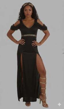 Women's Dark Goddess Costume Dress Medium New NWT Halloween Cosplay Spooky